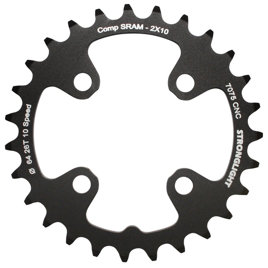 Plateau VTT 4 bras Stronglight D64 pour SRAM XO Shimano int26 10V