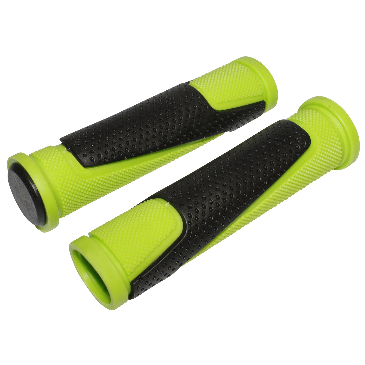 Newton MTB dual-compound grips green black 130mm