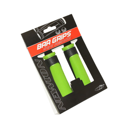 Newton MTB dual-compound grips green black 130mm