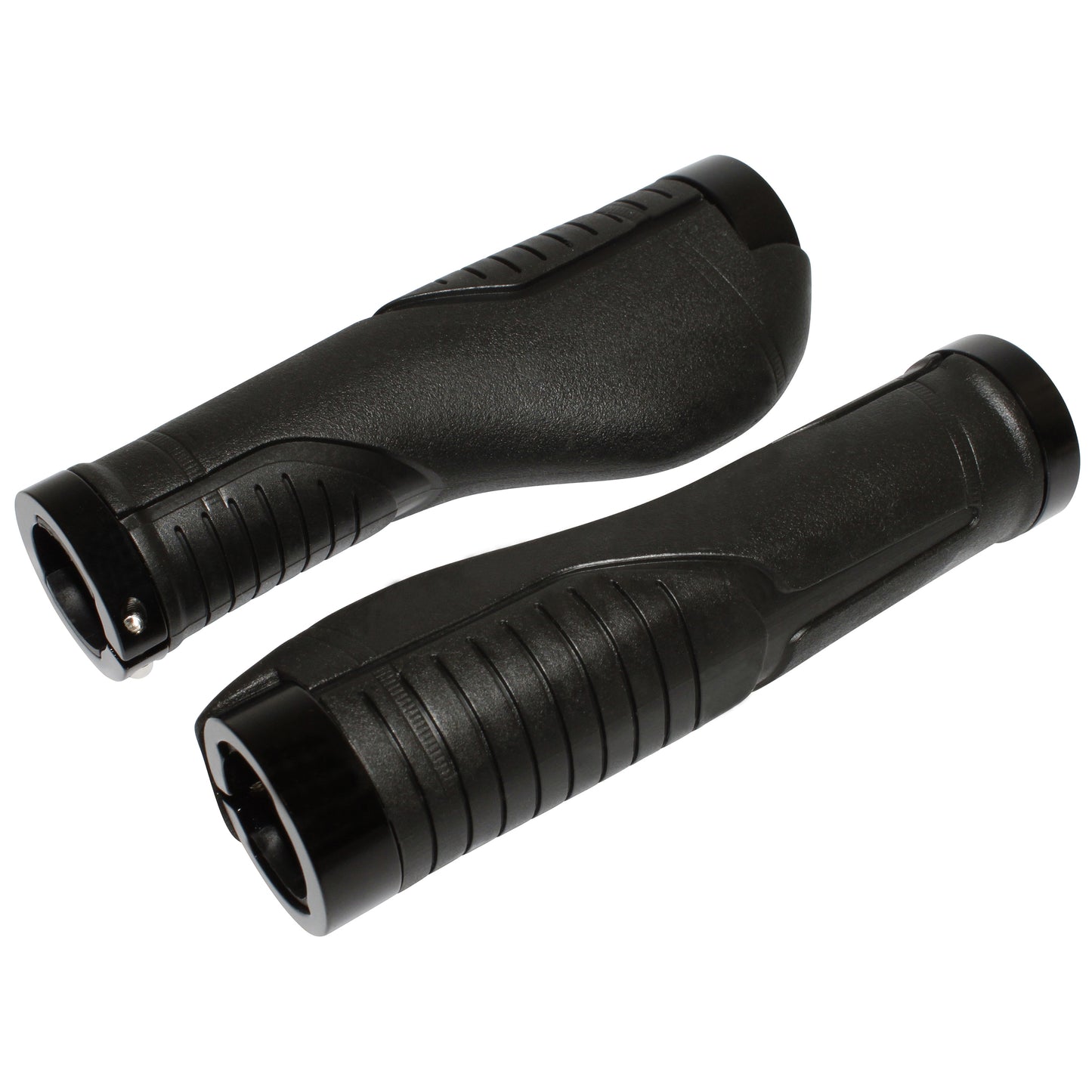 Poignées City VTT Newton ergo bi-matière noir 140mm
