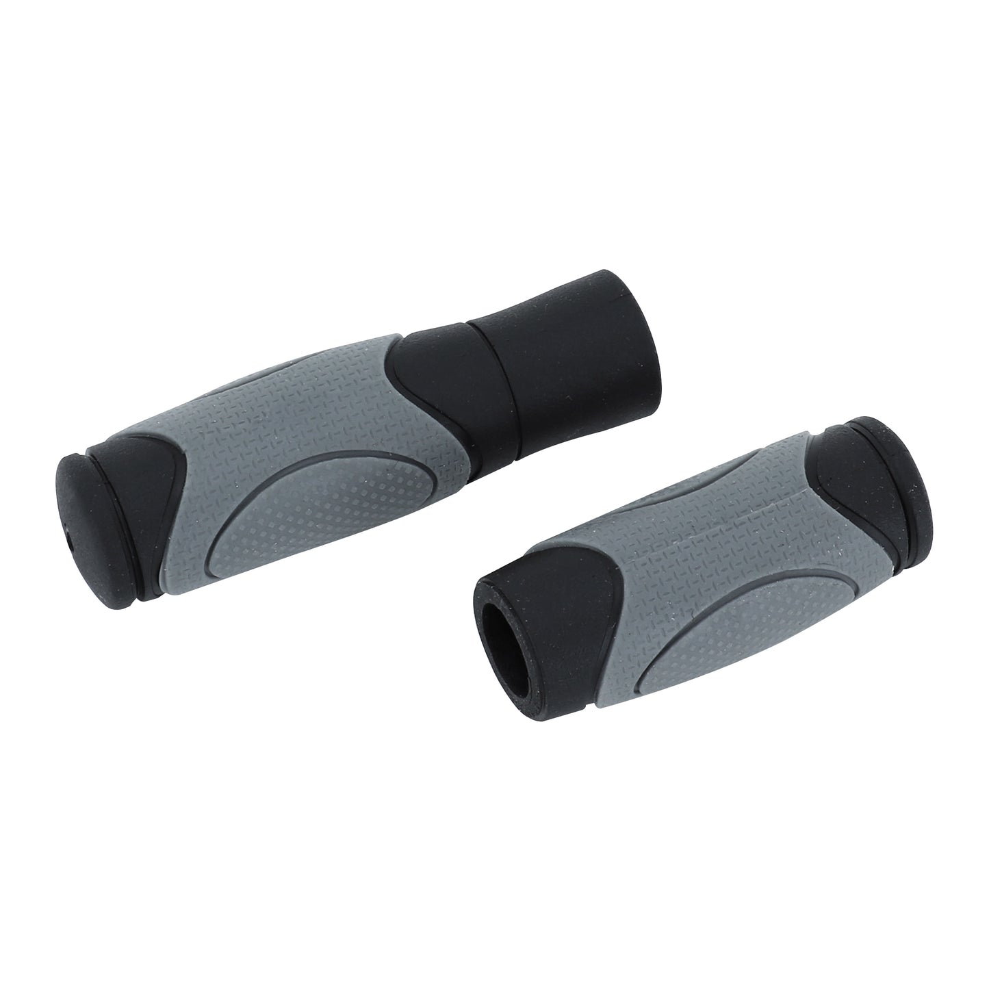 Poignées City VTT Newton bi-matière noir gris 125-90mm
