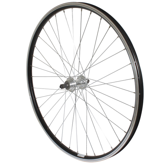 Roue PCP VTT patin blocage 26" arrière alu noir double paroi moyeu alu