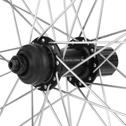 Roue PCP VTC patin blocage 700x35 PCP arrière alu noir moyeu Shimano