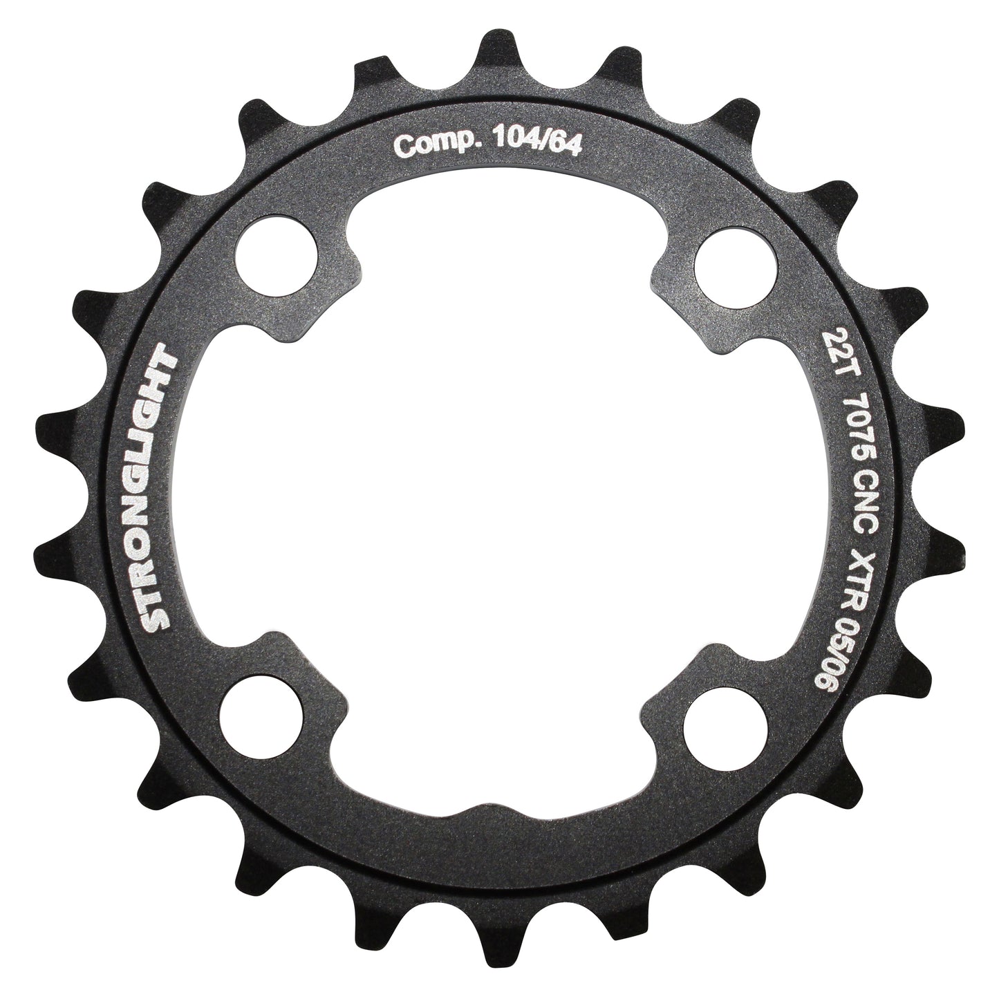 Plateau VTT 4 bras Stronglight D64 triple int22 noir alu