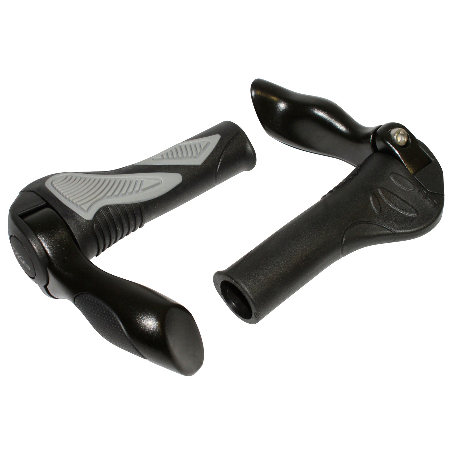 PCP Hafny Black Grey 130mm MTB Grips Integrated Bar End