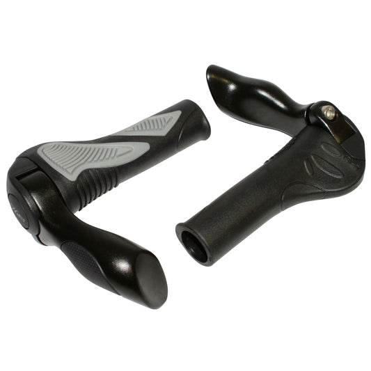Poignées VTT PCP Hafny noir gris 130mm embout intégré
