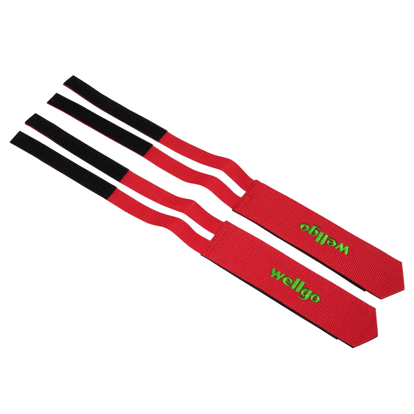 Red wide toe strap with velcro (pair) for fixie