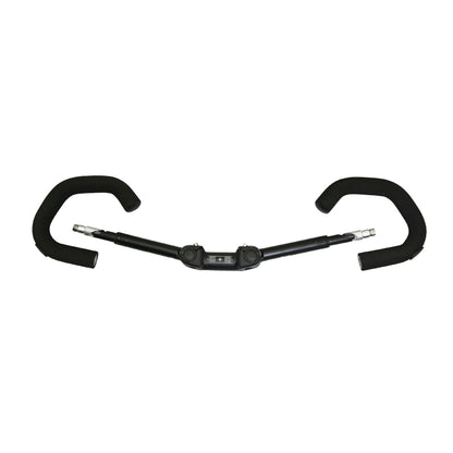 Ergotec adjustable-foldable City-trekking handlebar, black aluminum, 31.8mm diameter, 600mm length