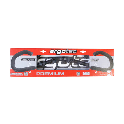 Ergotec adjustable-foldable City-trekking handlebar, black aluminum, 31.8mm diameter, 600mm length