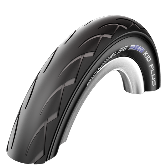 City Tire 12 1-2 x 1.75 Schwalbe Kid plus Black (Stroller) TR (47-203) Puncture Guard Reinforcement