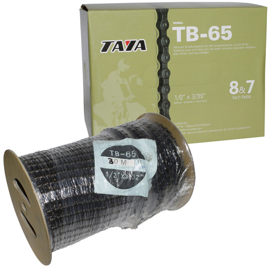 Chaîne vélo 7-8v. Route-VTT noir rouleau de 30m (avec 30 Connecteurs) aussi pour 5-6v. Route-VTT