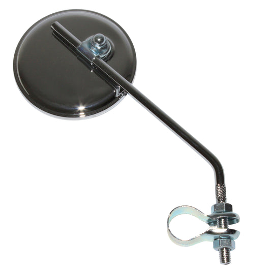 Bicycle Mirror Newton Round Chrome Steel Left-Right