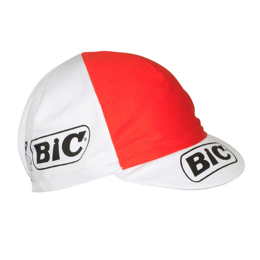 Vintage Bic team cycling cap white-orange Gist