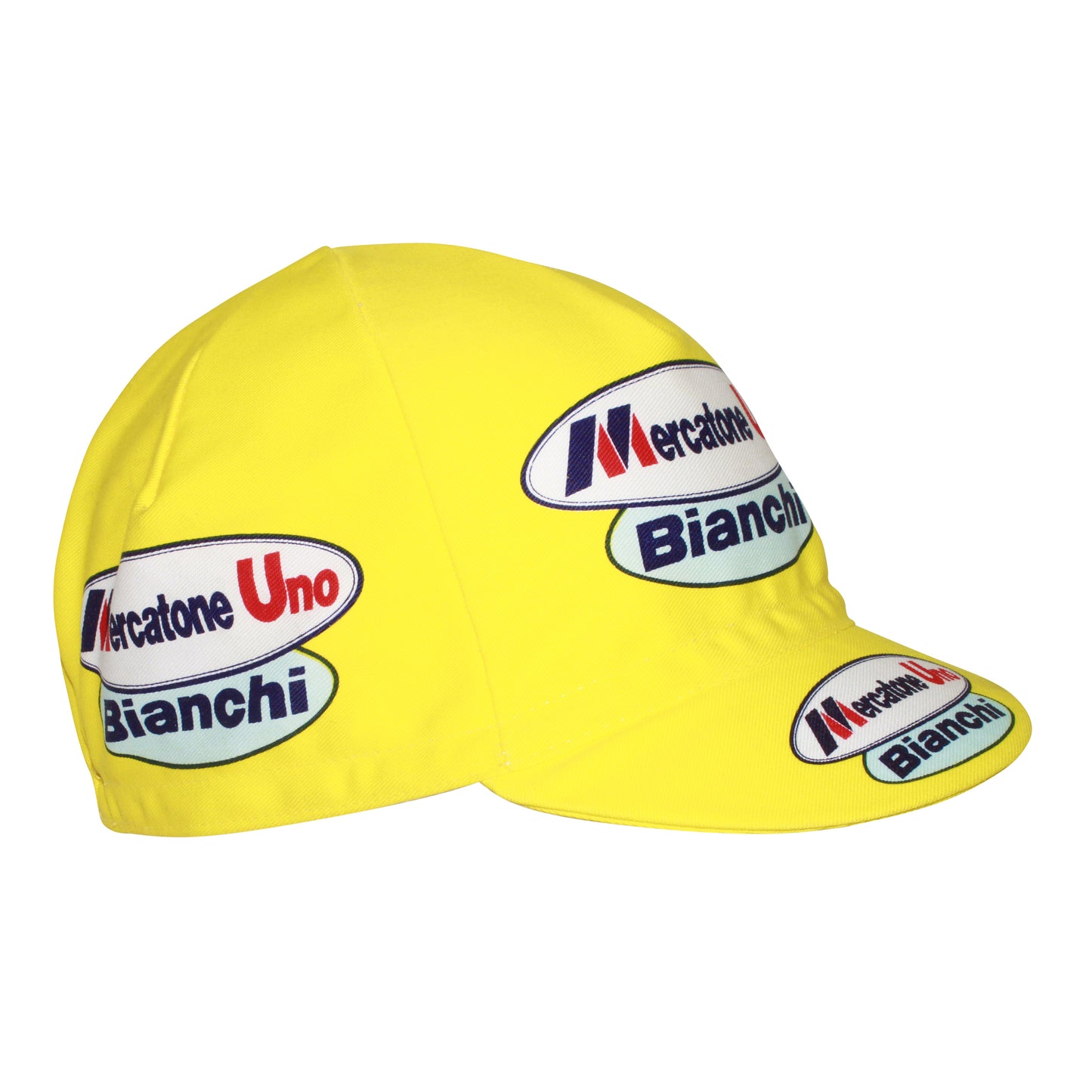 Casquette vélo équipe vintage mercatone jaune Gist
