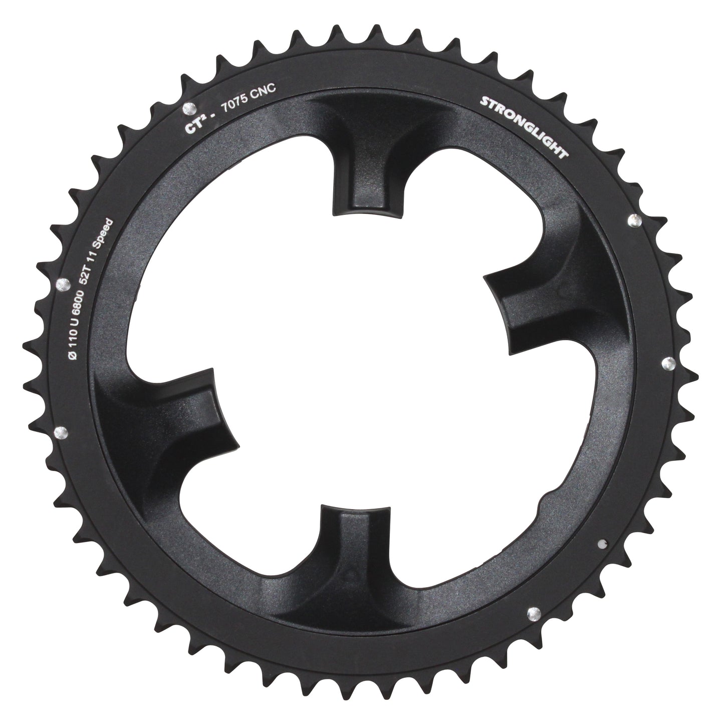 Plateau route Stronglight CT2 4 bras D110 pour Ultegra 6800 52D