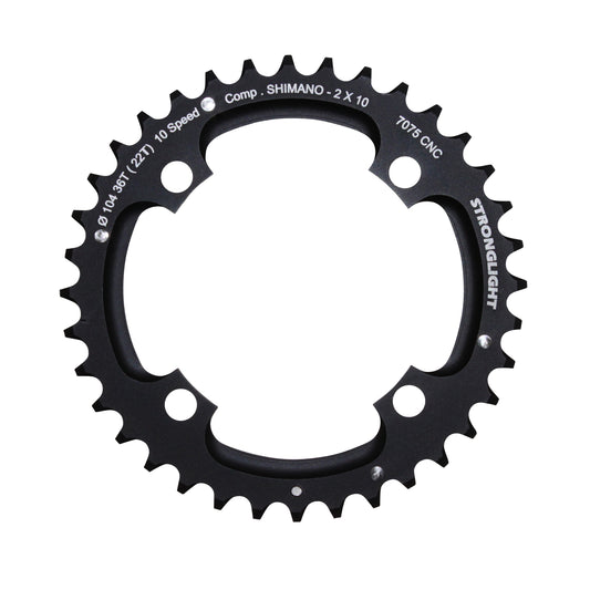 Plateau VTT 4 bras Stronglight D104 pour Shimano double 36D 10V