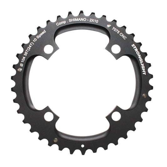 Plateau VTT 4 bras Stronglight D104 pour Shimano double 38D 10V