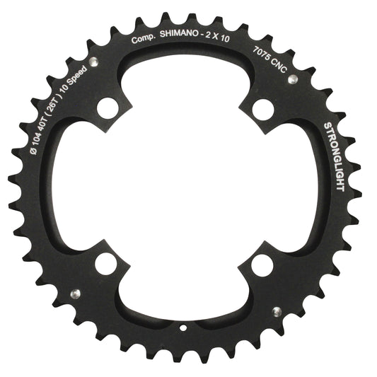 Plateau VTT 4 bras Stronglight D104 pour Shimano double 40D 10V