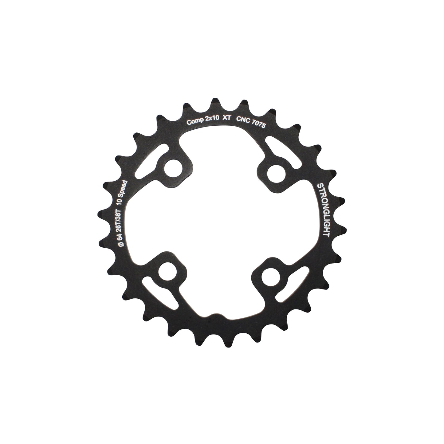 Plateau VTT 4 bras Stronglight D64 pour Shimano XT M785 int26