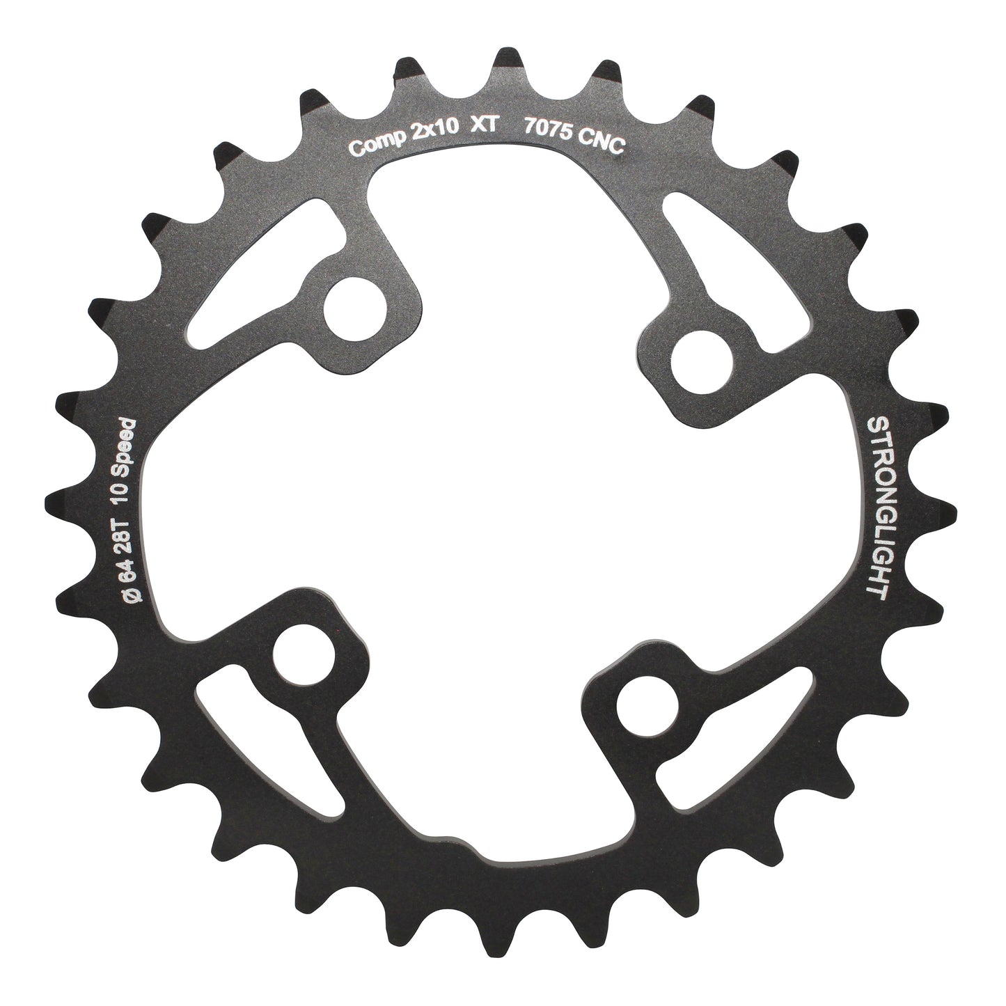 Plateau VTT 4 bras Stronglight D64 pour Shimano XT M785 int28