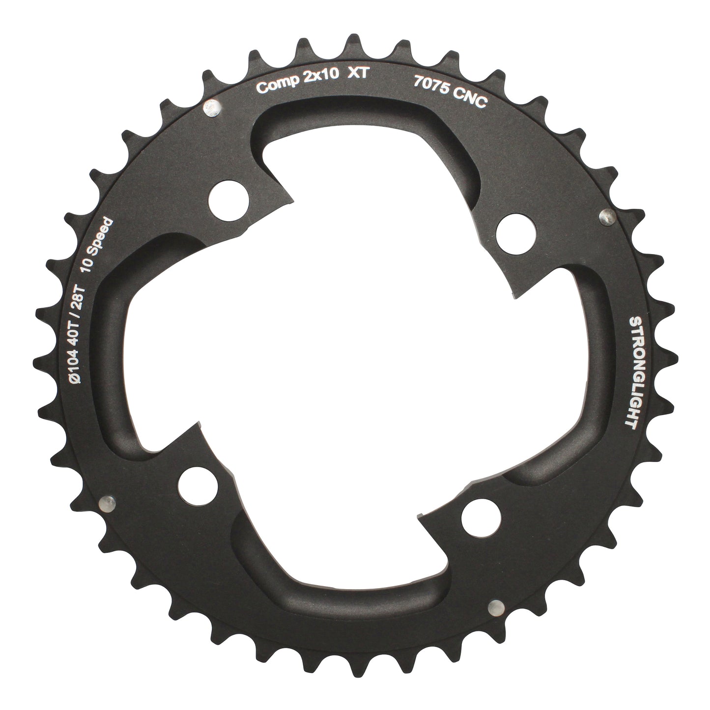 Plateau VTT 4 bras Stronglight D104 pour Shimano XT M785 40D ext