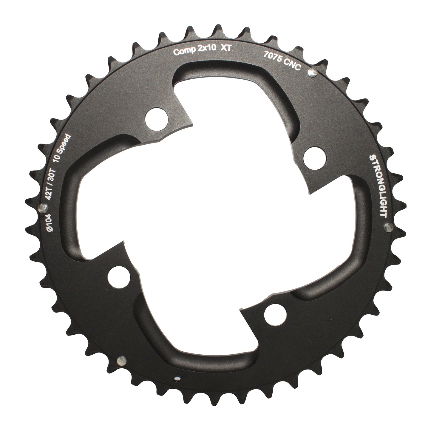 Plateau VTT 4 bras Stronglight D104 pour Shimano XT M785 42D ext