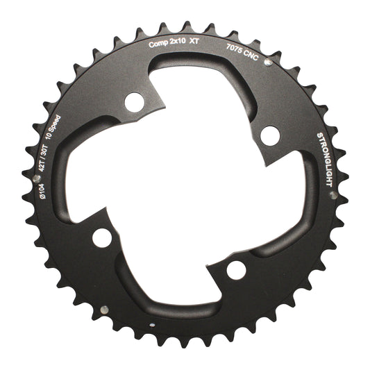 Plateau VTT 4 bras Stronglight D104 pour Shimano XT M785 42D ext