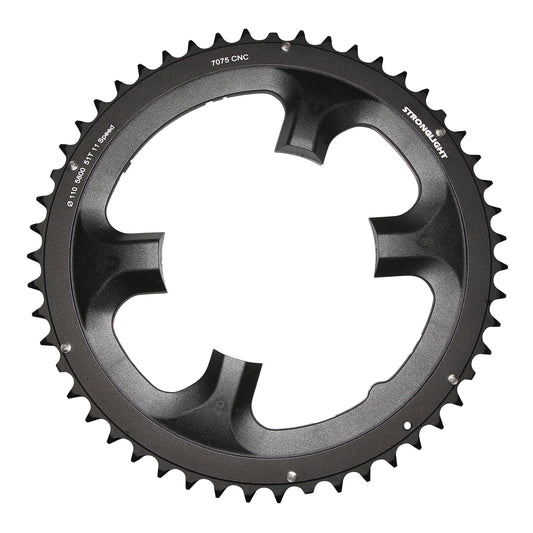 Plateau route Stronglight 4 bras D110 pour Shimano 105 5800 51D ext