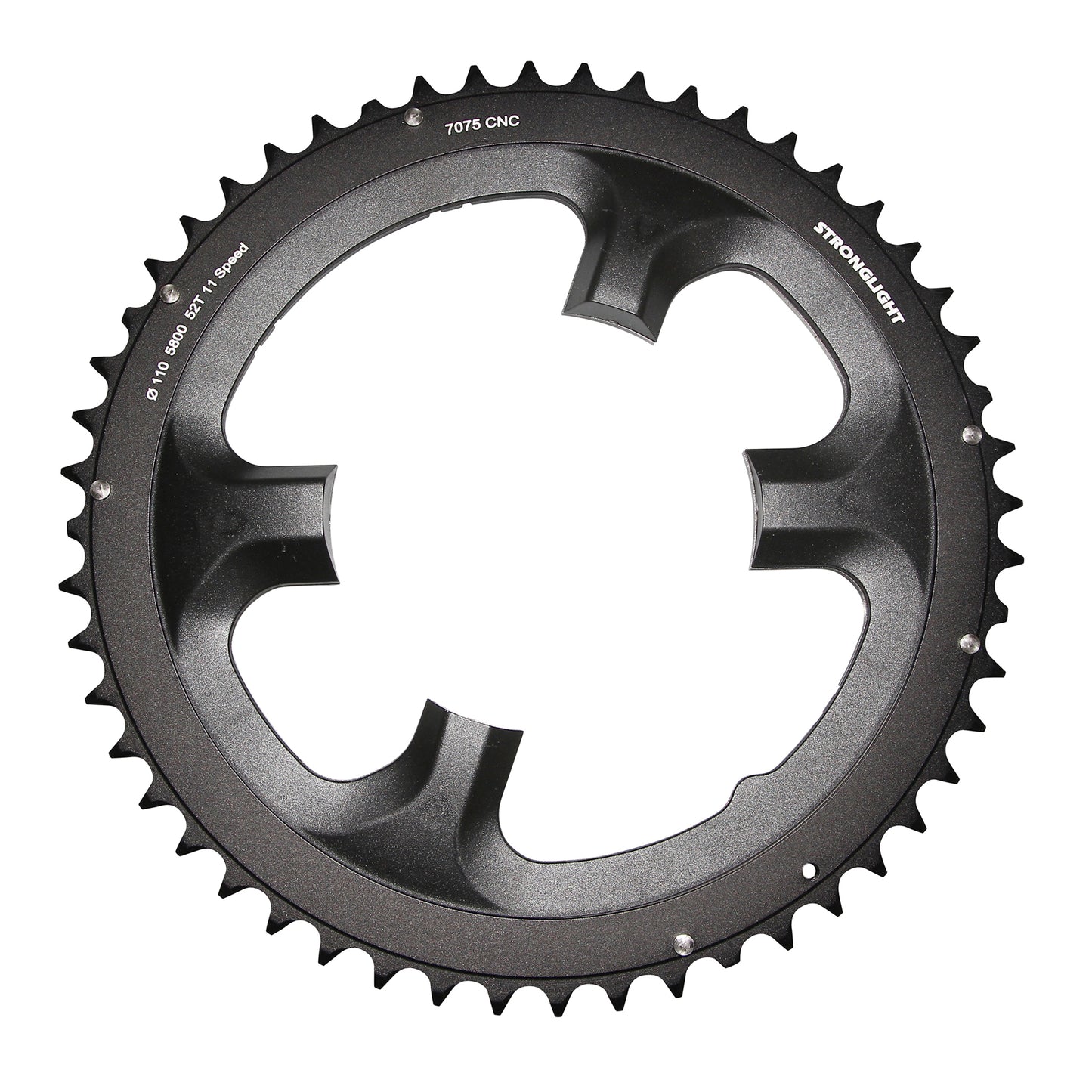 Plateau route Stronglight 4 bras D110 pour Shimano 105 5800 52D ext