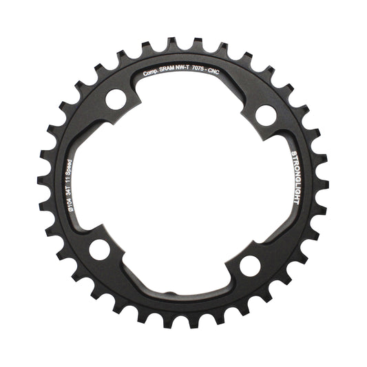 Plateau VTT 4 bras Stronglight D104 pour SRAM XO1 mono 34D 11V NW