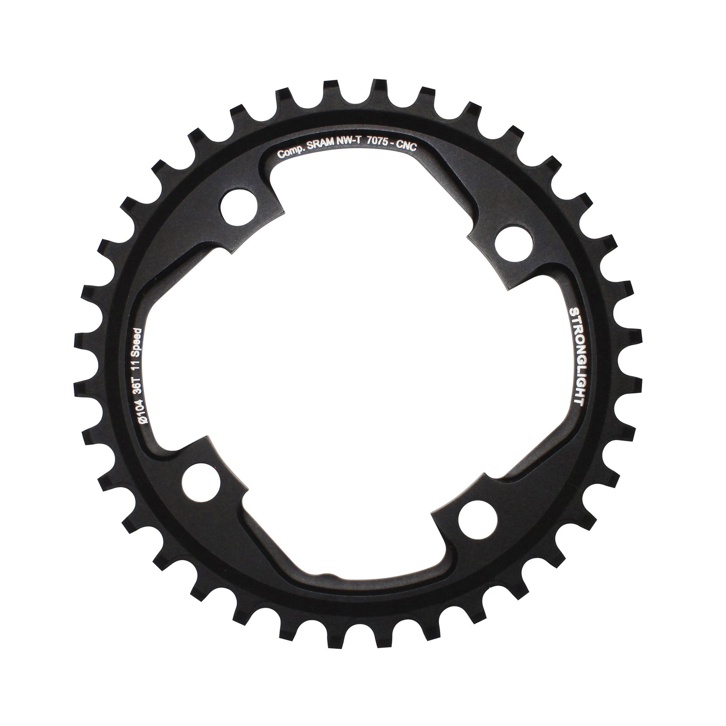 Plateau VTT 4 bras Stronglight D104 pour SRAM XO1 mono 36D 11V NW