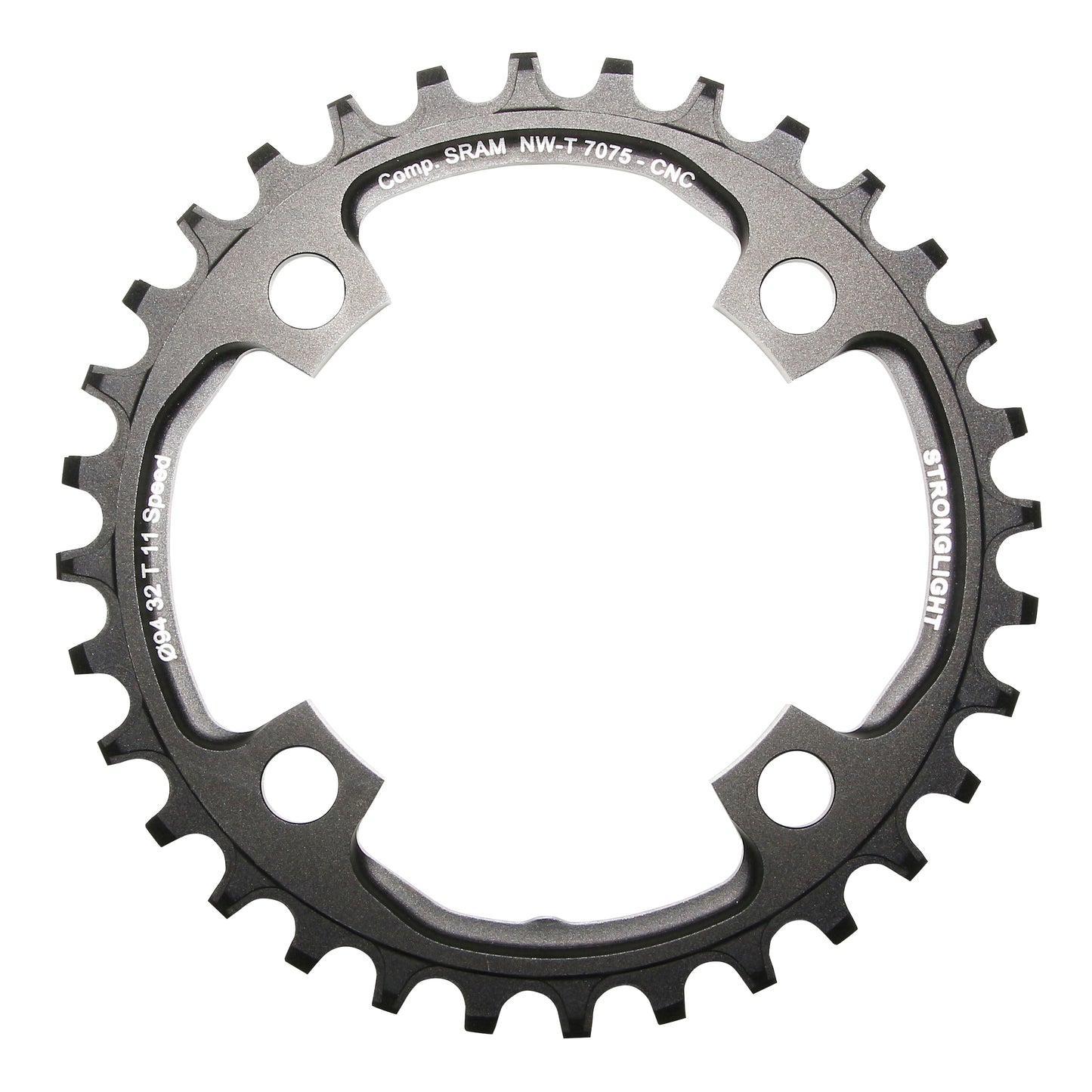 Plateau VTT 4 bras Stronglight D94 pour SRAM X01 mono 32D 11V NW