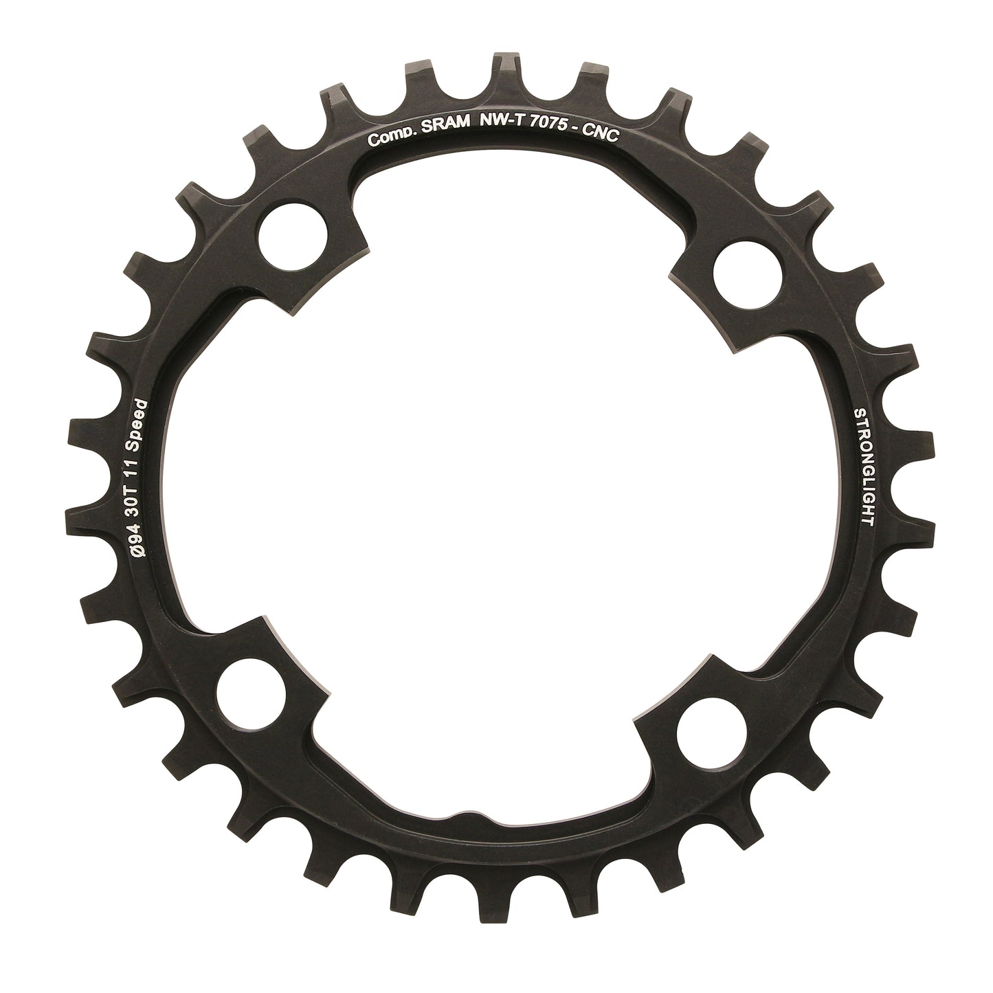 Plateau VTT 4 bras Stronglight D94 pour SRAM X01 mono 30D 11V NW