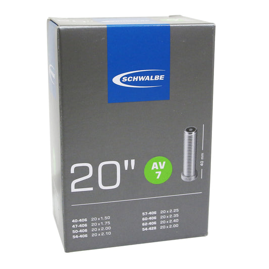 Chambre à air vélo 20 x 1.50-2.35 Schwalbe valve standard (40-406 à 54-428) (av7)