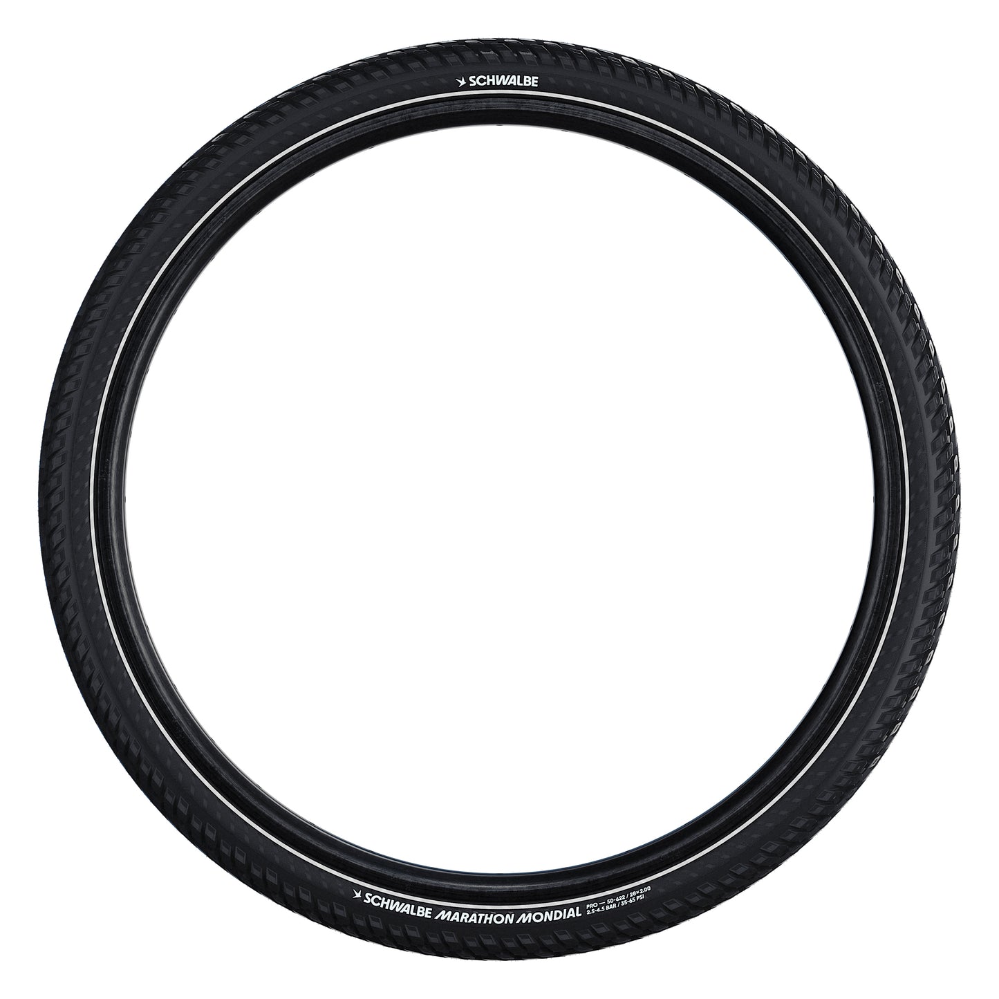 Pneu VTC Urbain 700 X 35 Schwalbe Marathon Mondial TR (37-622) Renfort 5mm flanc Reflex