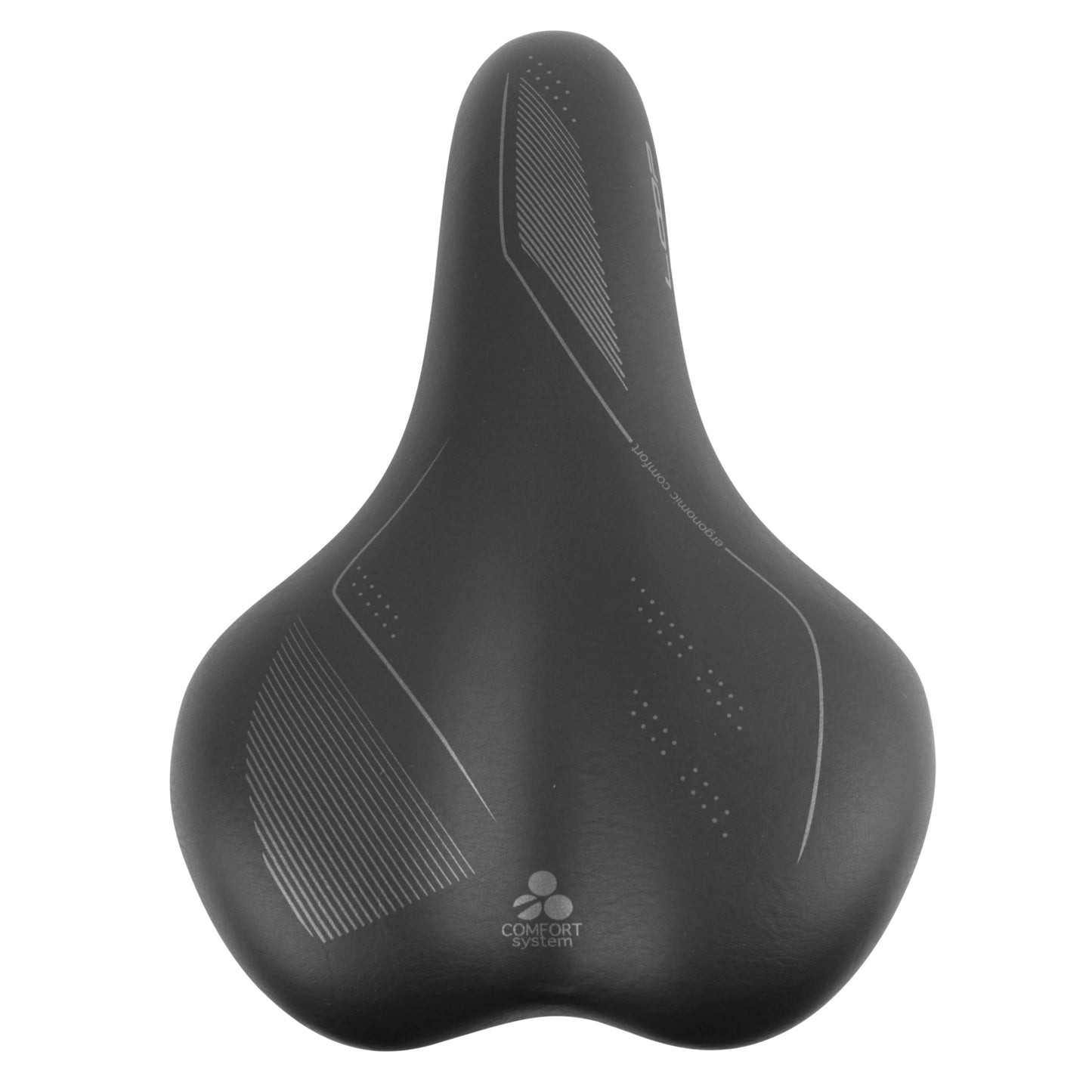 Selle Newton City Gray Line femme gel noir 265x184
