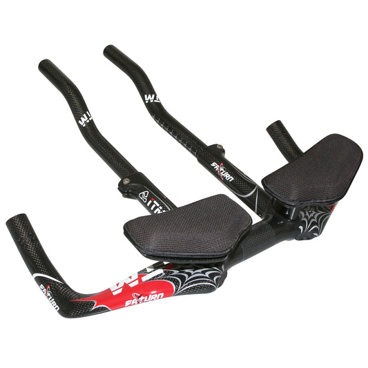 Time trial handlebar with Itm saturn carbon black 31.8 extension