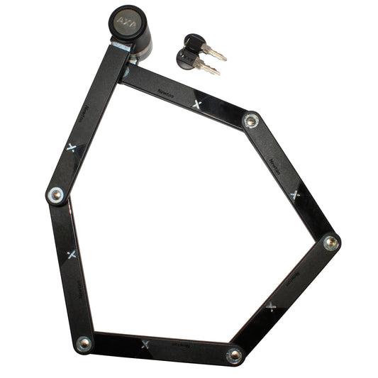 Axa Newton FL90K Folding Bike Lock 90 cm Black with Holder - Security Level 8-15
