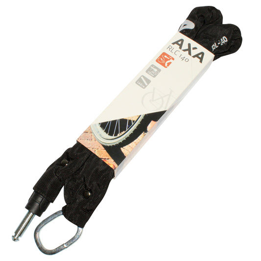 Antivol vélo chaîne à bouclé Axa RLC pour fer à cheval diam 5.5 mm l1.40m noir profondeur 35 mm diam 10 mm