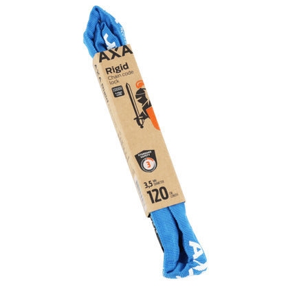 Antivol vélo chaîne à combinaison Axa rigid code diam 3.5 mm l1.20m bleu - sécurité niveau 3