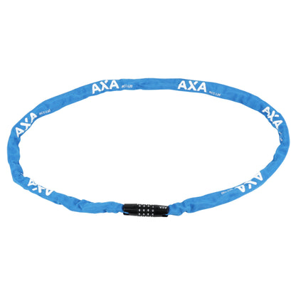 Antivol vélo chaîne à combinaison Axa rigid code diam 3.5 mm l1.20m bleu - sécurité niveau 3