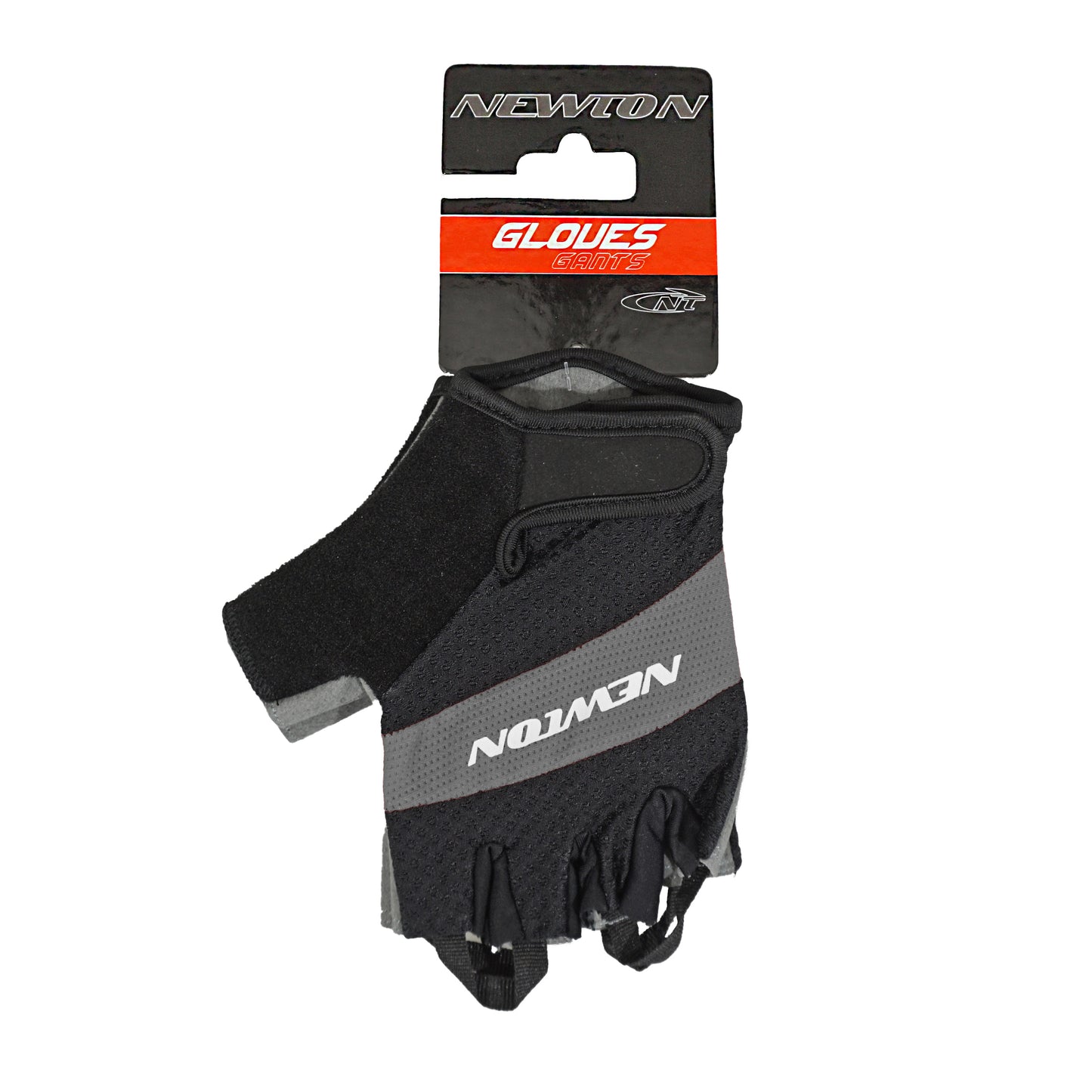 Gants vélo court Newton Tech gris / noir