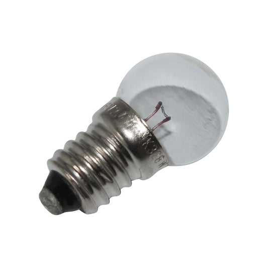 Light bulb-bicycle light 6v 2.4w E-10 screw base white -Flosser-