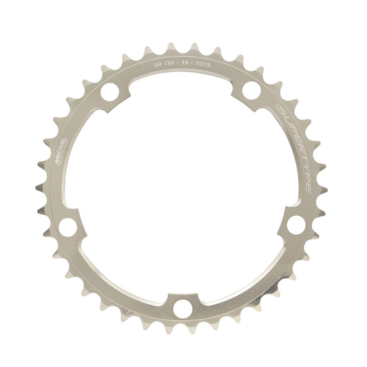 Plateau route 5 bras Miche D130 38D int Shimano 9-10V argent