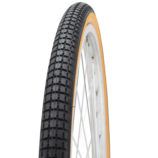 Pneu City 650 1-2 Ballon Deli S-193 Noir-Brun TR (26 x 1 5-8 x 1-2) (44-584)
