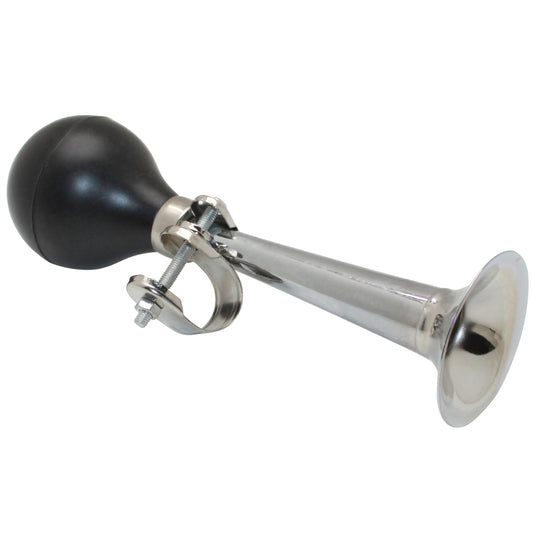 Sonnette à trompe vélo Hélicon droite chrome