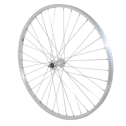 Roue city Velox patin 650x35B avant moyeu alu axe plein