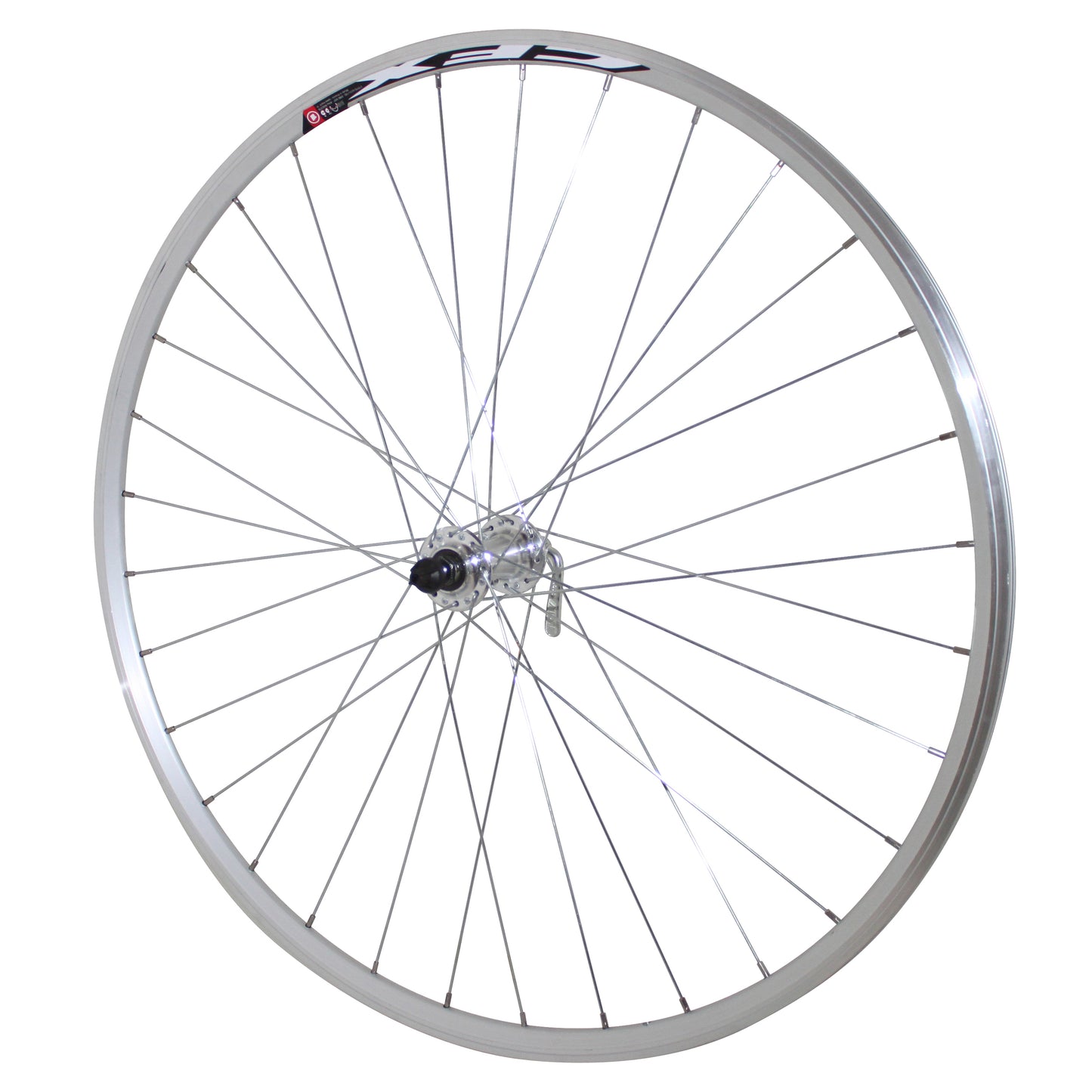 Roue route Velox patin 700 ELAN CFX argent avant moyeu alu