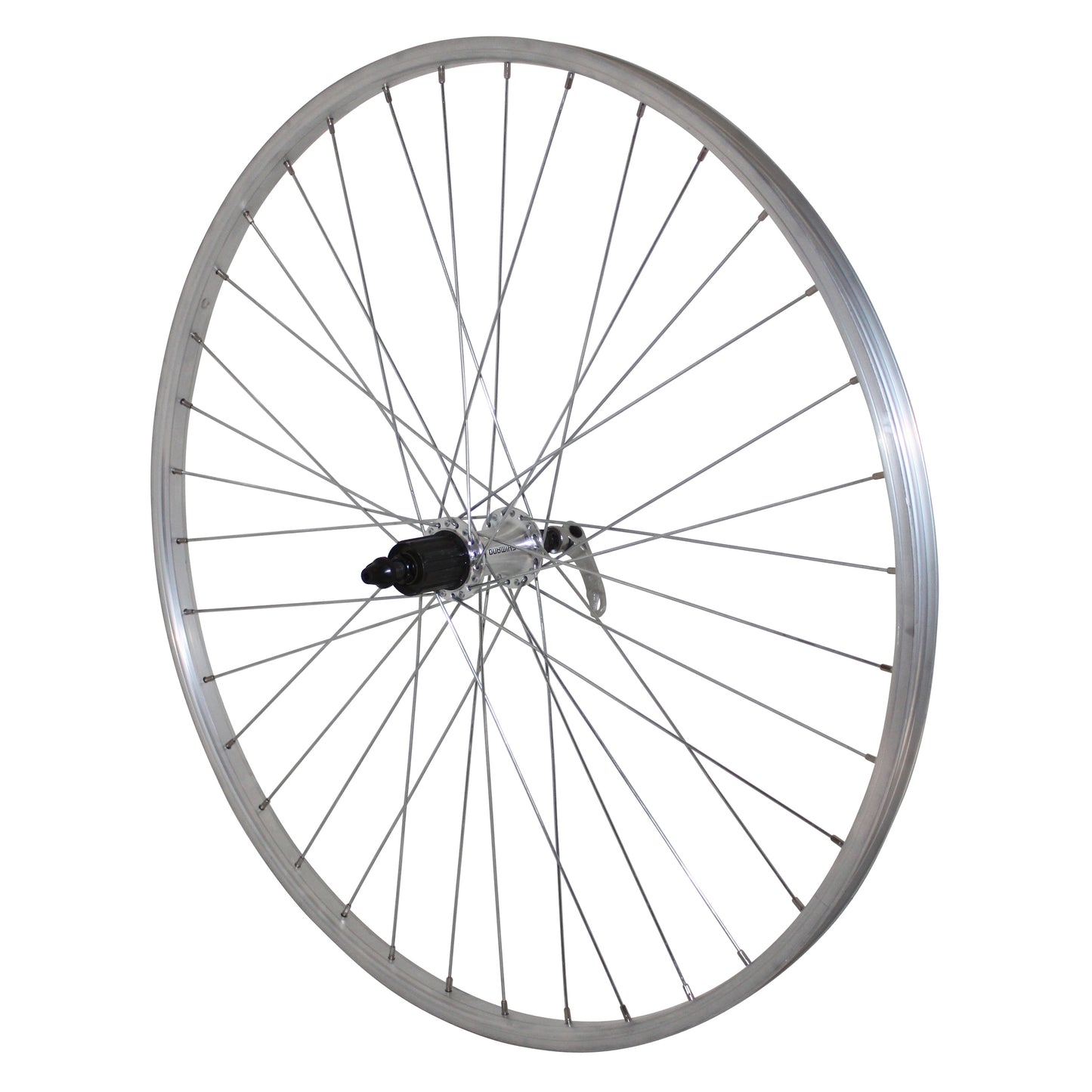 Hybrid bike wheel Velox disc/rim brake quick release 700x35 QC300 cassette