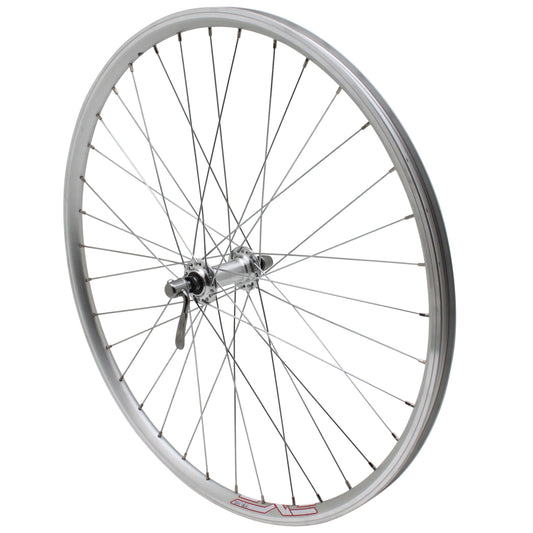 Roue VTT Velox patin blocage 26" ER10 avant argent moyeu alu